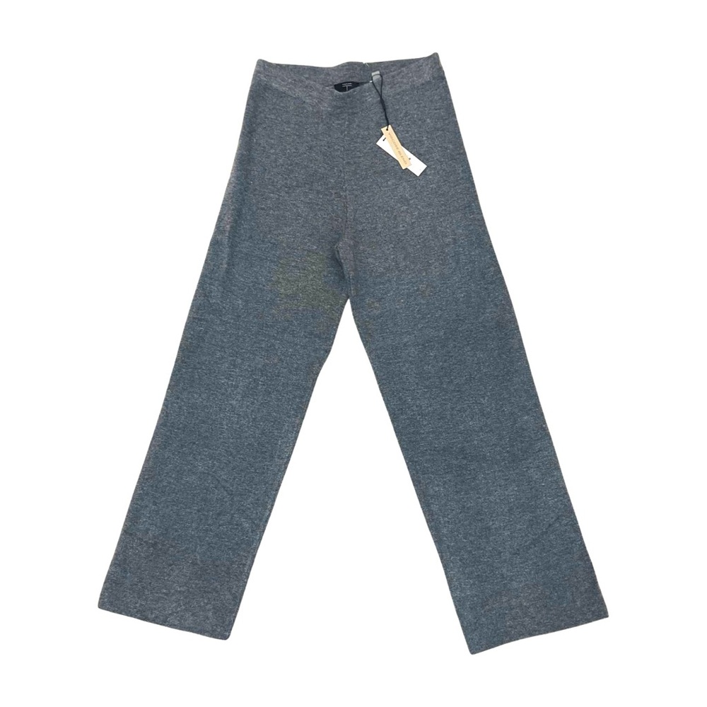 TAHARI Gray Wide Leg Sweater Pants